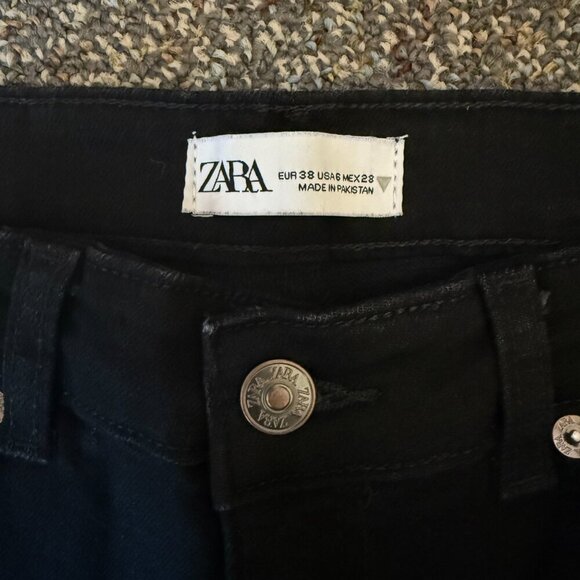 Zara black cargo skinny jeans women’s size 6 - Picture 4 of 4